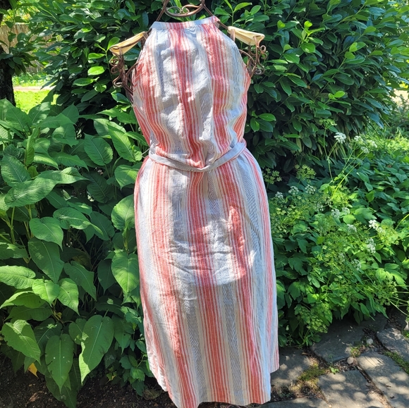 Gap Striped Button-Up Midi Sleeveless Tank Dress Size XS - Picture 2 of 10